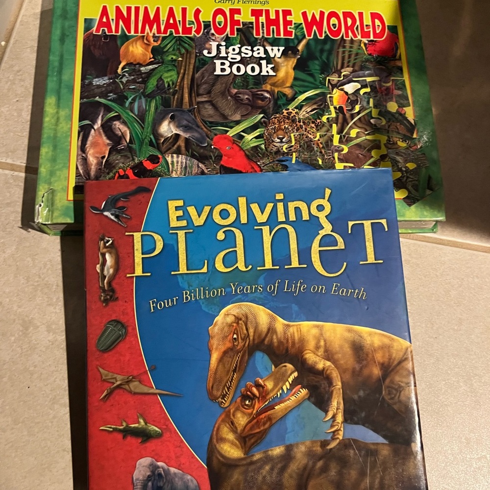 - Evolving planet book & animal puzzle book
